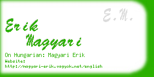 erik magyari business card
